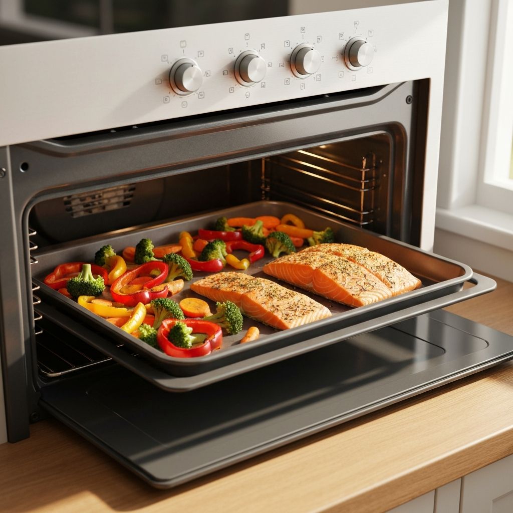 Hal és zöldségek sütése